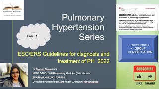 Pulmonary Hypertension Latest Guidelines ERSESC 2022Read aloud Part 1 classification [upl. by Penelopa273]