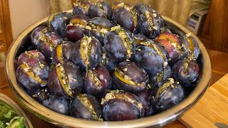 РЕЦЕПТ МАРИНОВАННЫХ СЛИВRECIPE FOR PICKLED PLUMSERİK TURŞUSU İÇİN TARİF醃李子食譜 البرقو مع الثوم [upl. by Gnilrac826]