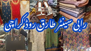 Rabi Center Tariq Road heelsmaxifancy dress clutch amp jewellery Shopping Local Bazar Pakistan [upl. by Bergren]