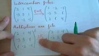 Transformaciones elementales de matrices [upl. by Latoye]