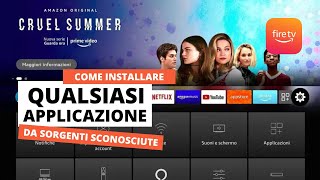 Come installare APP DA SORGENTI SCONOSCIUTE sulla Fire TV Stick [upl. by Kcirddes]