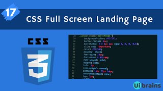 17 CSS Landing Page  css tutorial for beginners  Ui Brains  NAVEEN SAGGAM [upl. by Atekihc]