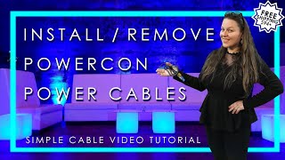 HOW TO USE  INSTALL POWERCON POWER CABLES FOR UPLIGHTING RENTALS [upl. by Nylazor]