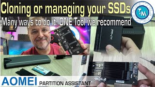 Cloning copying resizing or wiping your SSD AOMEI Partition Assistant may be the right choice [upl. by Etterraj]