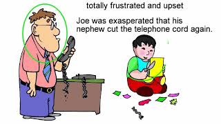 exasperated meaning  Vocabulary for Kids  Childrens Dictionary  Learn English Vocabulary [upl. by Svensen]