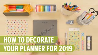 How To Decorate Your Planner For 2019 10 MustHave Planner Supplies [upl. by Ellirpa]