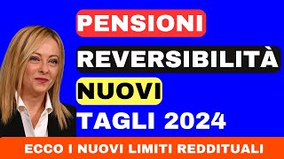 🔴PENSIONI DI REVERSIBILITÀ 👉 NUOVI TAGLI DEL 2024 nuovi limiti reddituali spiegati 📊 [upl. by Sirromad117]