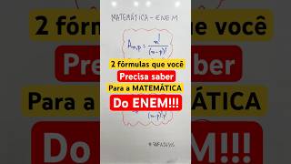 Você precisa saber essas fórmulas para o ENEM Matemática  Combinatória [upl. by Worrad]