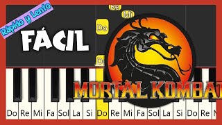 Canción de Mortal Kombat  TUTORIAL PIANO FÁCIL [upl. by Mohun]