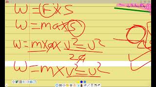 Class 9 Derivation of kinetic energy formula and work energy theorem techysidehigh6845 [upl. by Clintock]