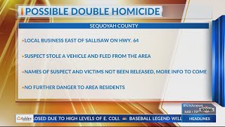 Double homicide at Sallisaw business suspect at large [upl. by Liagabba313]