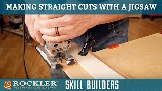 How to Make Straight Rip Cuts with Your Jigsaw  Rockler Skill Builders [upl. by Flory]