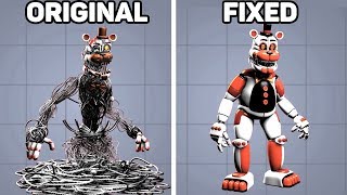 Fixed VS Original Animatronics in Five Nights at Freddys 4 [upl. by Allista]