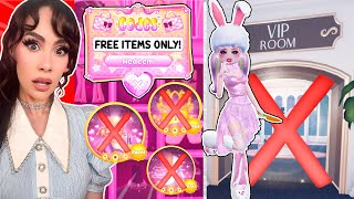 Only Using FREE ITEMS For Every Round In Dress To Impress [upl. by Esahc]