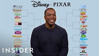 Leslie Odom Jr Does Disney VS Pixar Bracket [upl. by Liederman]