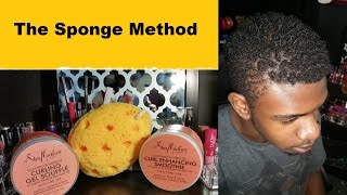 The Sponge Method Styling short natural hair [upl. by Perkin]