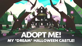 I MADE MY DREAM HALLOWEEN CASTLE FULL tour in ADOPT ME roblox adoptme speedbuild [upl. by Japha]