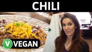 TASTY VEGAN CHILI RECIPE Hearty Savory and one of my Favorites [upl. by Hindorff]