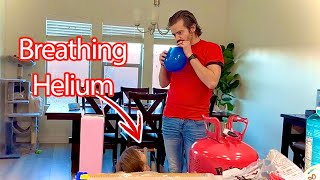 Teaching My Son How To Use Helium [upl. by Nashom]