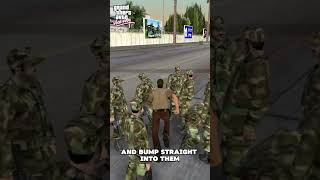 What happens if you bump into a soldier in GTA games gta [upl. by Ramos194]