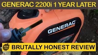 GENERAC GP2200i  BRUTALLY HONEST 1 YEAR REVIEW [upl. by Ygief326]