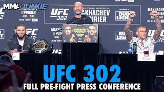 UFC 302 Full PreFight Press Conference Makhachev vs Poirier Strickland vs Costa HEAT UP [upl. by Aufa]