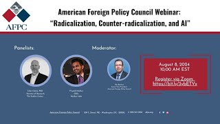 AFPC webinar Radicalization Counter radicalization and AI Confirmation [upl. by Agosto573]