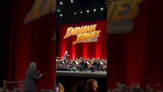 John Williams amp his orchestra being unveiled at the premiere of Indiana Jones [upl. by Einreb]