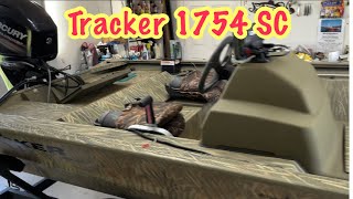 Rigging out a Tracker Grizzly 1754 SC Aluminum Boat  trackerboats tinyboatnation tinboat [upl. by Yrotciv]