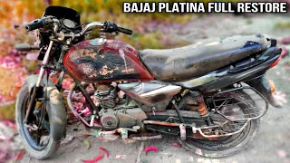 Bajaj  Platina Complete Restoration  Old Platina Motorcycle Modified  Bike Restoration  QBR [upl. by Nedle959]