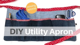 DIY Utility Apron  Sewing Tutorial [upl. by Glenden877]