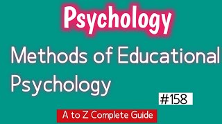 Methods of educational psychology [upl. by Yednarb382]