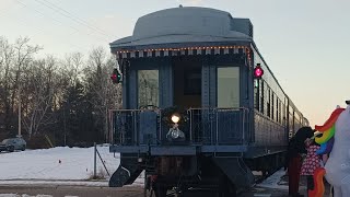 LSRC Santa Train pulling into Grayling [upl. by Dreher]