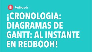 ¡Cronología Diagramas de Gantt al instante en Redbooth [upl. by Jona]