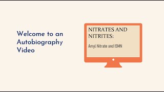 Nitrates and Nitrites Amyl Nitrate and ISMN Abapo amp Albert [upl. by Elrebmik276]