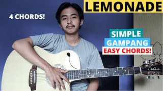 CHORD SIMPLE GAMPANG Lemonade  Jeremy Passion Tutorial Gitar Easy Chords [upl. by Ahsikit]