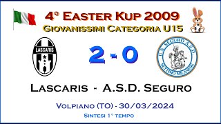 Lascaris  ASD Seguro  1° Tempo  Giovanissimi 2009 U15  3° partita 4° EASTER KUP TO [upl. by Nerol]