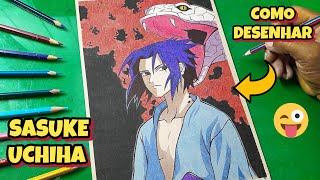 Drawing SASUKE UCHIHA Naruto [upl. by Ennayoj]