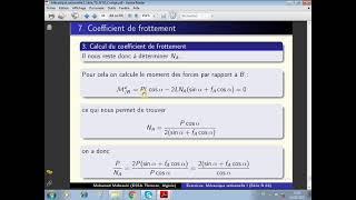 317 Mécanique rationnelle Série 03 Exercice 7 Coefficient de frottement pour une échelle [upl. by Neddra14]