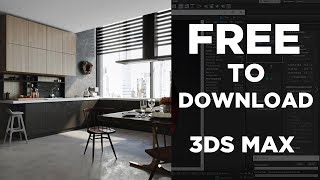 Free 3Ds MAX Scene  Poliform Kitchen [upl. by Raddie270]