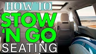 How to use STOWNGO Seating  Chrysler Pacifica  NowCarcom [upl. by Jojo]