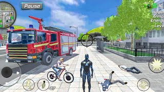 Black Hole Ninja Rope Hero Vegas Crime Simulator Fun At Train Station 96  Android Gameplay [upl. by Luapnaej]