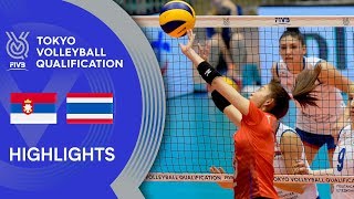 SERBIA vs THAILAND  Highlights Women  Volleyball Olympic Qualification 2019 [upl. by Octavus]