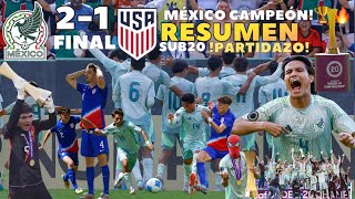 México SUB20 vs Estados Unidos SUB20  USA U20 🔥 ¡MÉXICO ES CAMPEÓN 🏆RESUMEN 482024 FINAL 🇲🇽21🇺🇸 [upl. by Esiuolyram]