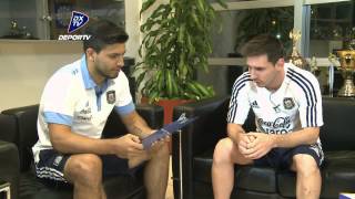 KUN AGUERO ENTREVISTA A MESSI DEPORTVMUNDO LEO [upl. by Bendix449]