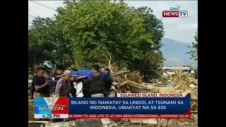 BP Bilang ng namatay sa lindol at tsunami sa Indonesia umakyat na sa 832 [upl. by Krishnah925]