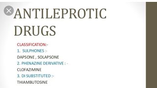 Antileprosy Drugs Dapsone pharmacology Rifampicin pharmacology ClofazimineEthambutol [upl. by Ednalrim107]