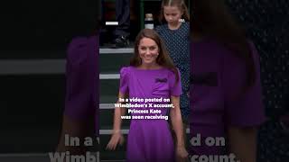 Kate Middleton receives standing ovation at Wimbledon amid cancer treatment  GMA [upl. by Arukas]