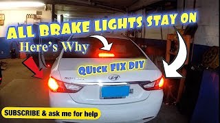 ALL BRAKE LIGHTS STAY ON HERES A QUICK FIX DIY [upl. by Inez452]