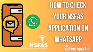 How To Check Your NSFAS Application On Whatsapp  Careers Portal [upl. by Isus]